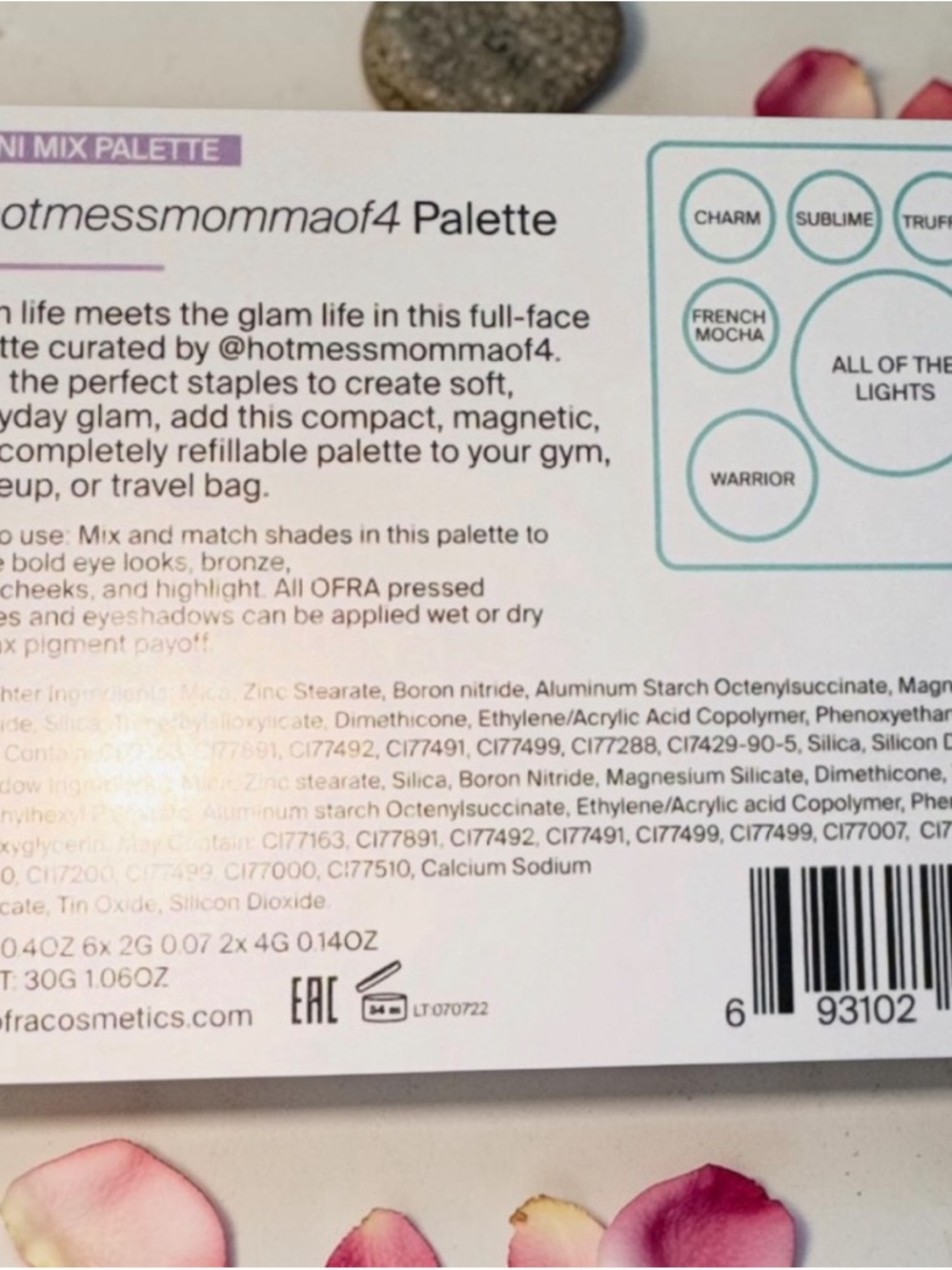 OFRA Mini Mix Palette with White and Teal Design - Picture 3 of 3